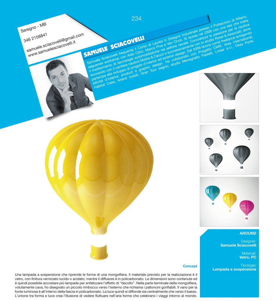 DESIGN FOR 2013_Pagine 234-235_Scheda SAMUELE SCIACOVELLI